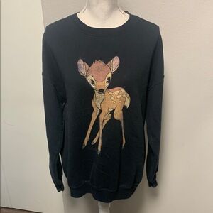 Disney Black Bambi Graphic Sweatshirt